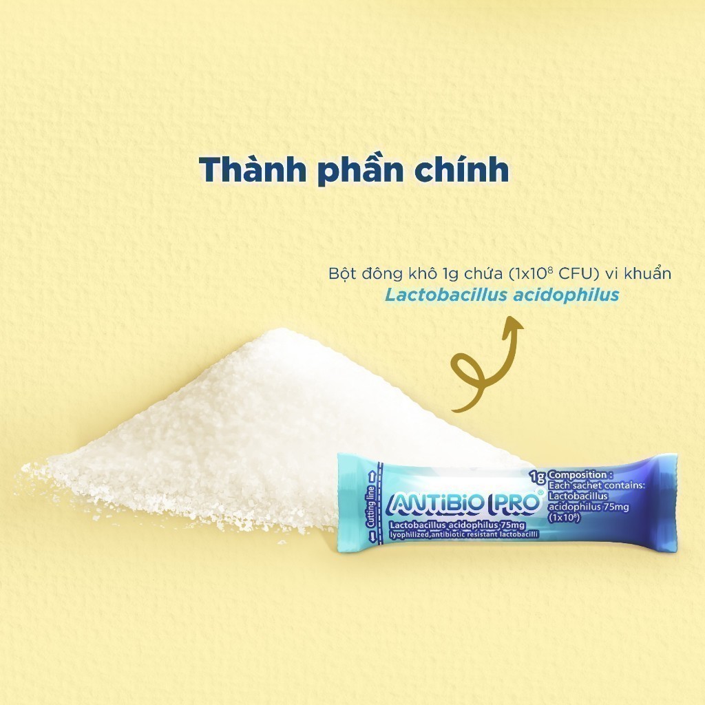 Ảnh Thực Phẩm bổ sung lợi khuẩn hỗ trợ đường ruột ANTIBIO PRO, Cân Bằng Hệ Vi Sinh Hộp 20 Gói x 1g 2