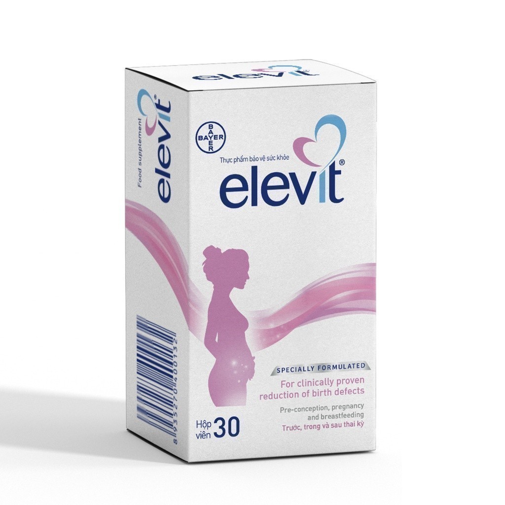 Ảnh Bộ 3 Hộp Vitamin Bầu Tổng Hợp Elevit Cho Phụ Nữ Trước, Trong và Sau Thai Kỳ (30 Viên/ Hộp) 3