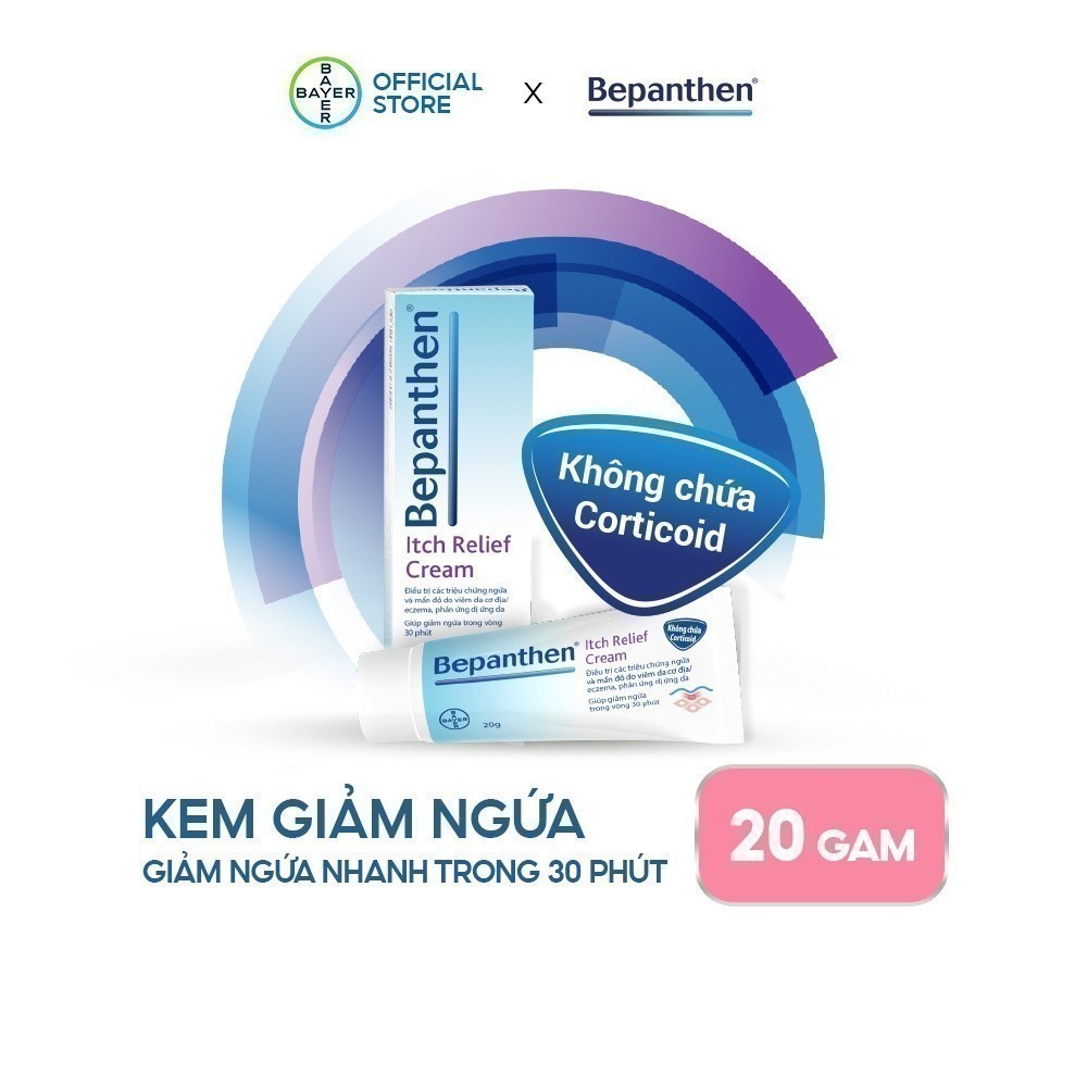 Ảnh Kem dưỡng bôi hỗ trợ giảm ngứa, mẩn đỏ do da khô, viêm da cơ địa chàm/eczema BEPANTHEN Itch Relief Cream 20g 1