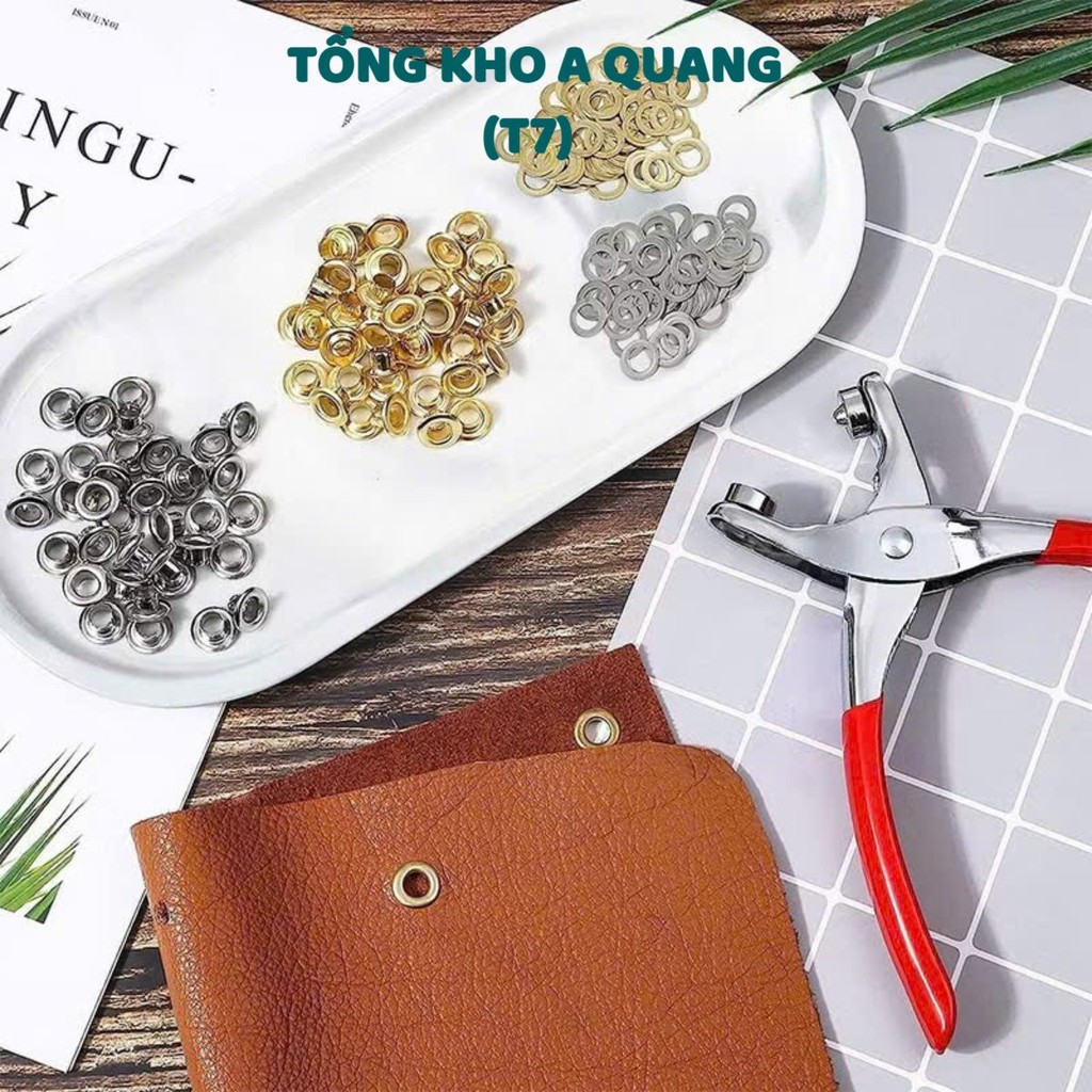 KÌM BẤM CÚC ĐẦY ĐỦ PHỤ KIỆN ĐI KÈM - Bộ Kìm Bấm Khuy Kèm 100 Cúc Áo,Dụng Cụ Bấm Khoen Làm Đồ Thủ Công Tại Nhà