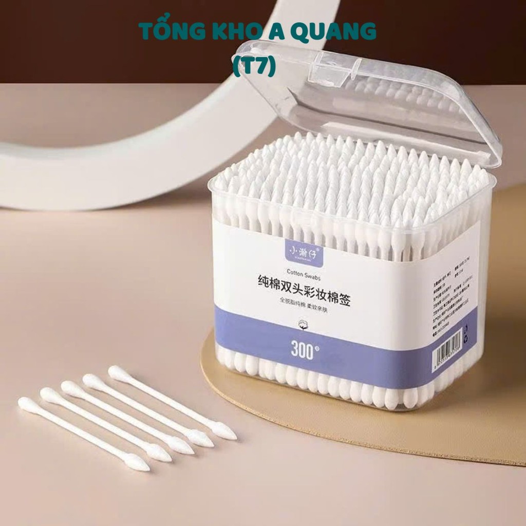 Hộp 200 Tăm Bông An Toàn Cho Trẻ Nhỏ,Bông Ngoáy Tai Cho Bé Vcool - TĂM BÔNG 2 ĐẦU KHÁNG KHUẨN CHẤT LIỆU CAO CẤP
