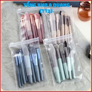 Cọ Trang Điểm Lông Mịn Thiết Kế Cute,Set Cọ Trang Điểm Chuyên Nghiệp Lông Dày Mịn - CỌ MAKE UP ĐỰNG TÚI ZIP TIỆN LỢI