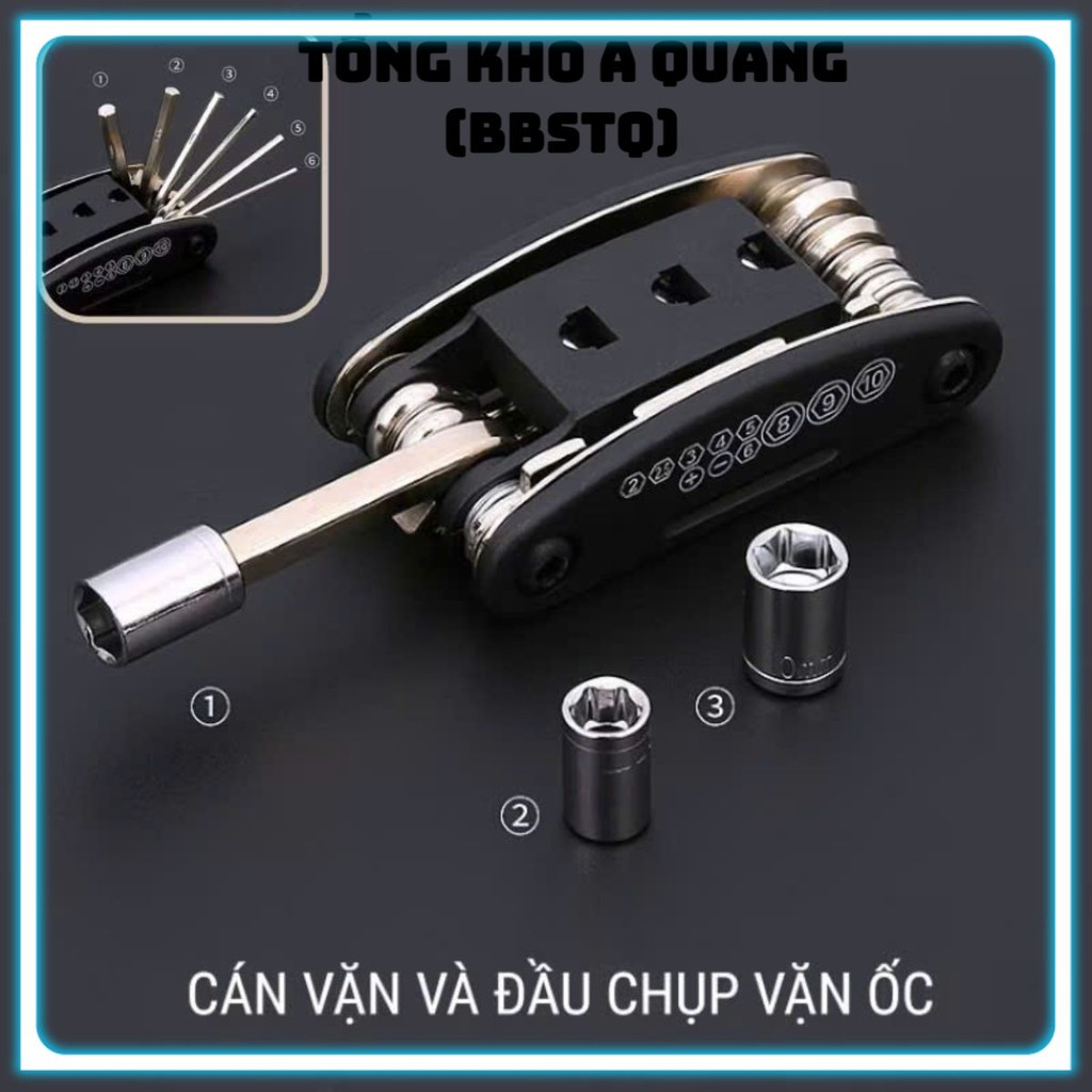 BỘ LỤC GIÁC ĐA NĂNG SỬA CHỮA XE ĐẠP DỄ DÀNG - Bộ Lục Giác Đa Năng Mini,Dụng Cụ Tua Vít 16 Trong 1 Tiện Lợi