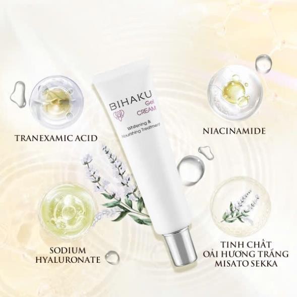 Kem dưỡng trắng mờ nám Bihaku Gel Cream giảm nám vàng Niacinamide 10% và Tranexamic Acid 3% 30g