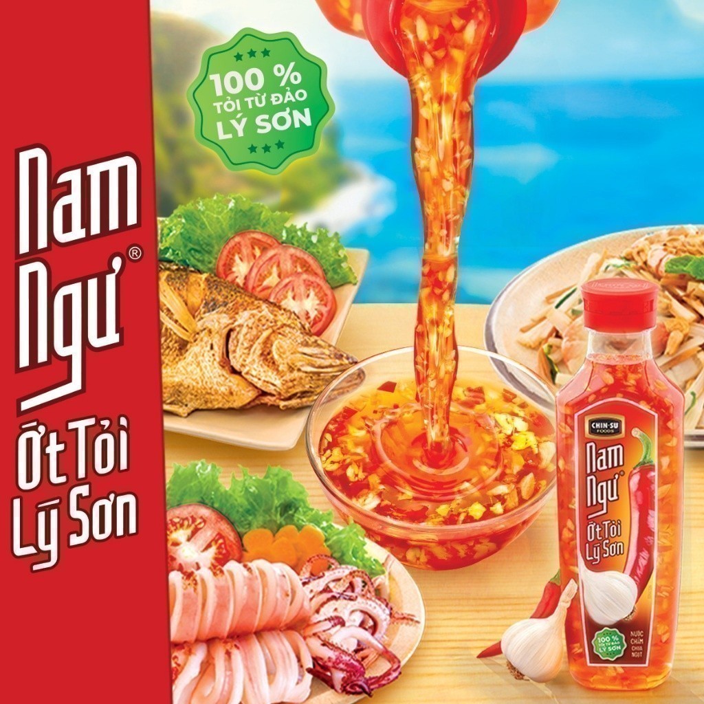 Combo 4 Chai Nước Mắm Nam Ngư Ớt Tỏi Lý Sơn 300ml