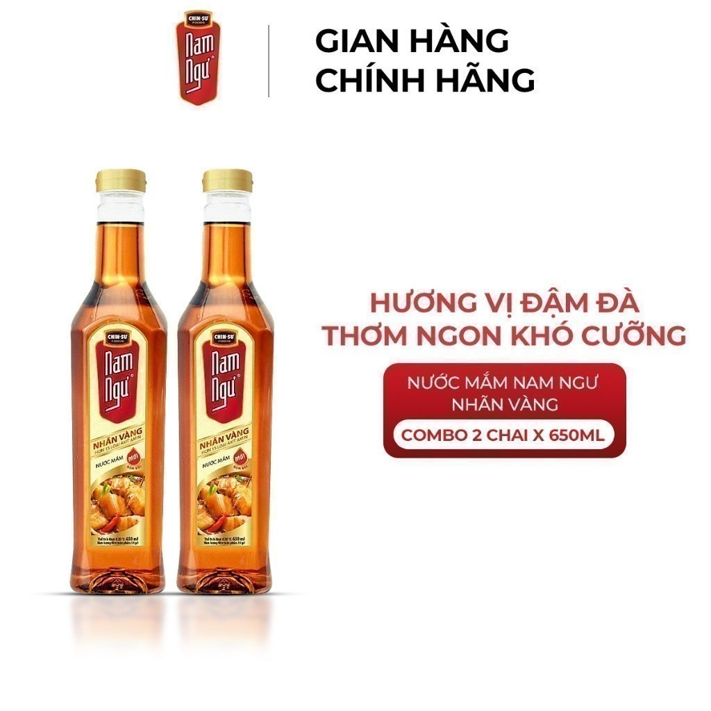Combo 2 Nước Mắm Nam Ngư Nhãn Vàng Chai 650ml