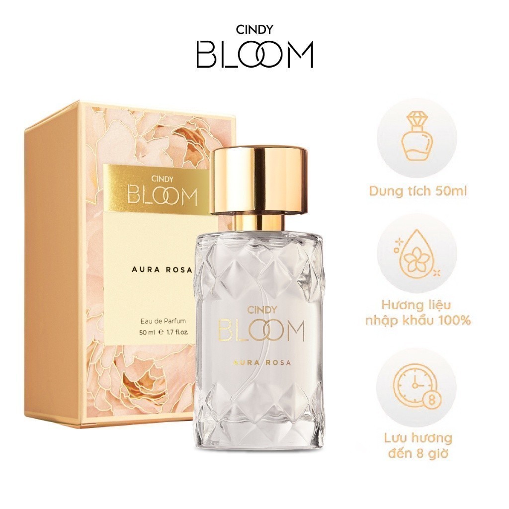 Ảnh Nước hoa nữ Cindy Bloom Aura Rosa Hương Kiêu Sa Sang Trọng 50ml 3