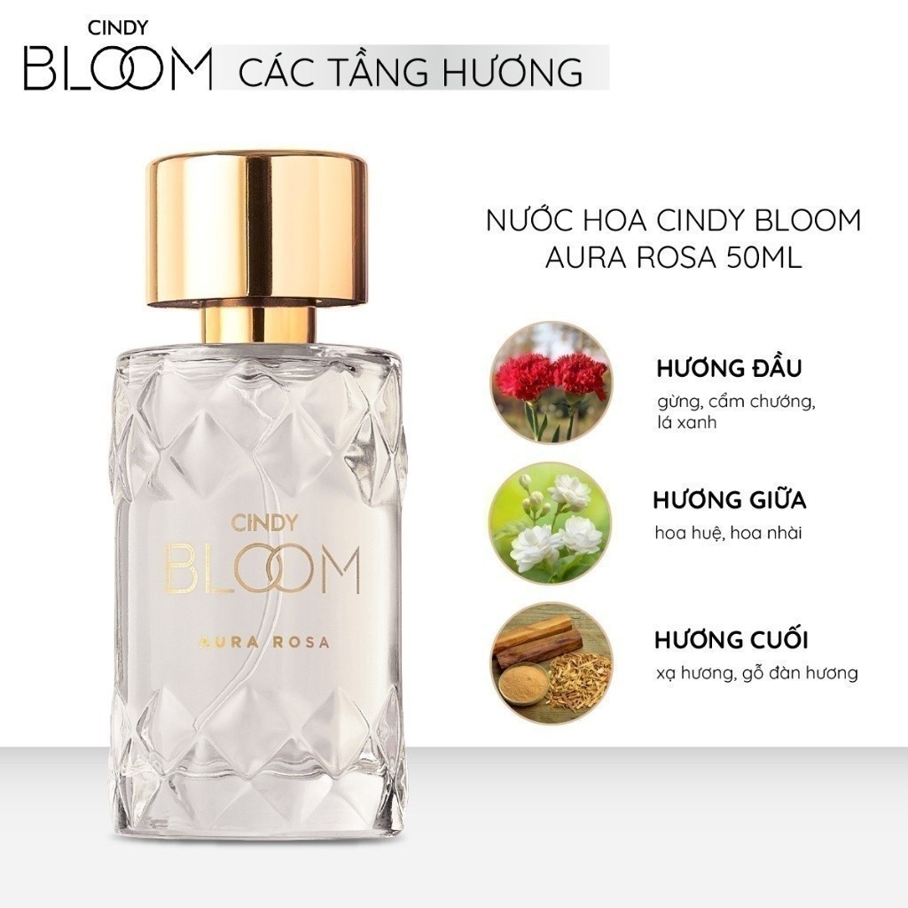 Ảnh Nước hoa nữ Cindy Bloom Aura Rosa Hương Kiêu Sa Sang Trọng 50ml 2