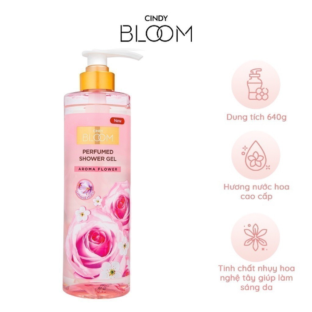 Ảnh Sữa tắm nước hoa Cindy Bloom Aroma Flower hương ngọt ngào nữ tính 640g 3
