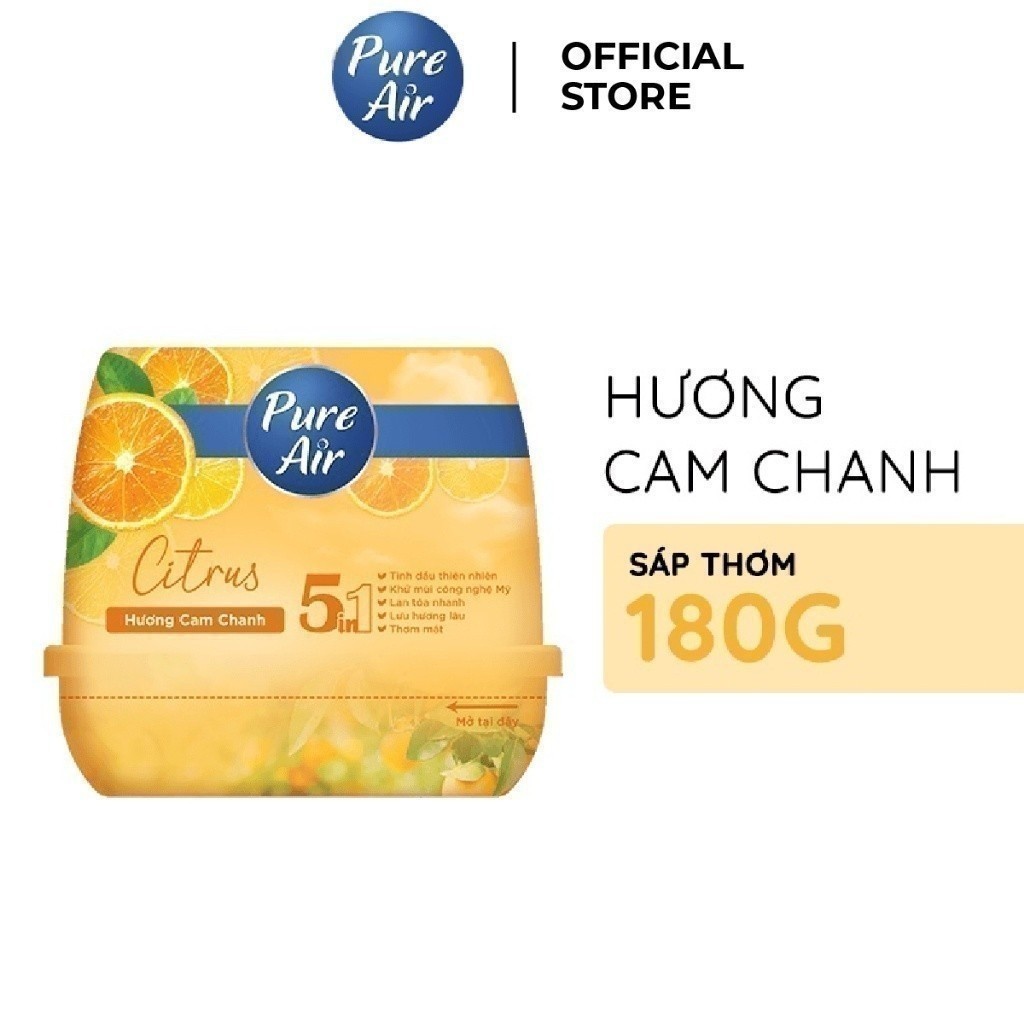 Ảnh Combo 3 Sáp thơm khử mùi Pure Air hương lavender/cam chanh/hoa anh đào/hoa hồng 180g 2