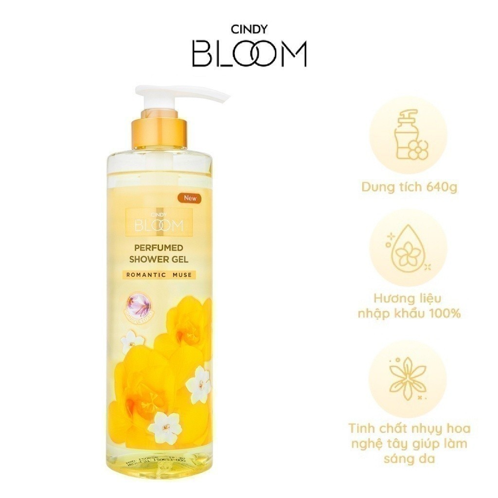 Ảnh Combo Sữa tắm nước hoa Cindy Bloom Aroma Flower + Romantic Muse quyến rũ 640g 3