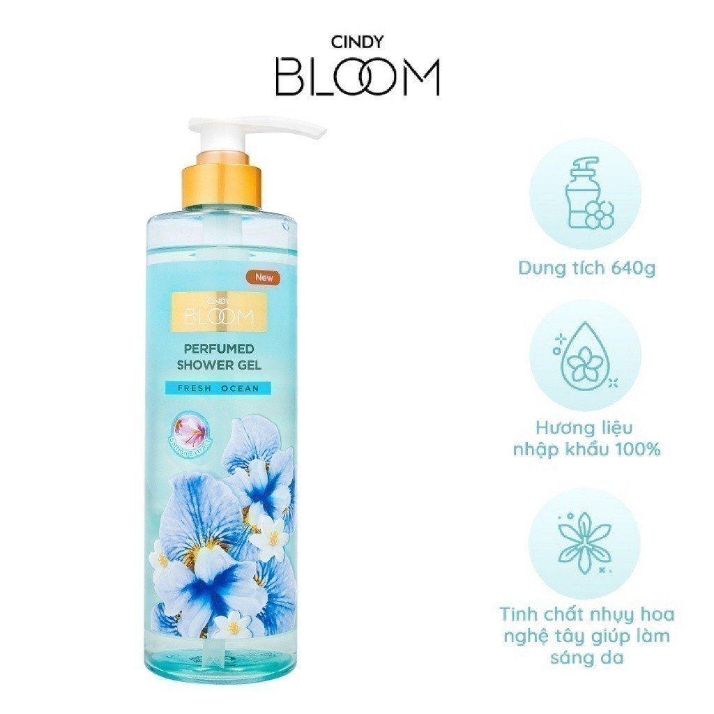 Ảnh Combo Sữa tắm nước hoa Cindy Bloom Aroma Flower + Fresh Ocean 640g 2