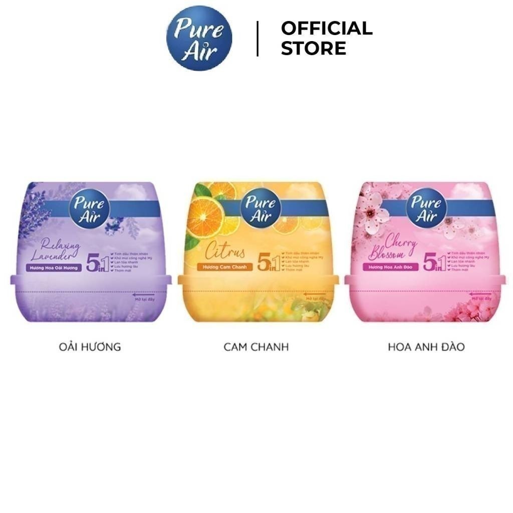 Ảnh Sáp thơm khử mùi Pure Air hương lavender/cam chanh/hoa anh đào 180g 1