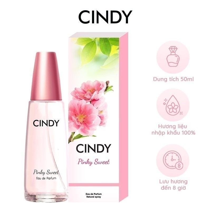 Ảnh Nước hoa nữ Cindy Pinky Sweet mùi hương ngọt ngào trẻ trung 50ml 2