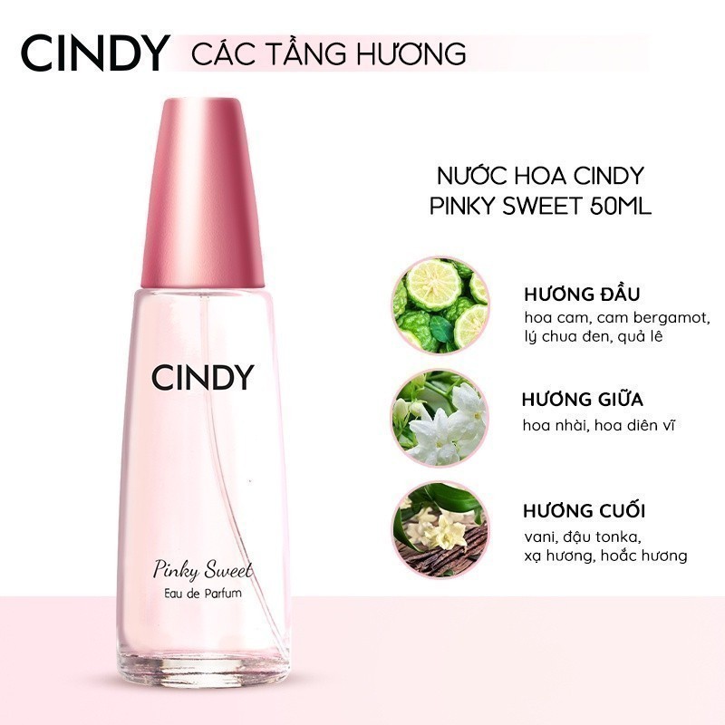 Ảnh Nước hoa nữ Cindy Pinky Sweet mùi hương ngọt ngào trẻ trung 50ml 4