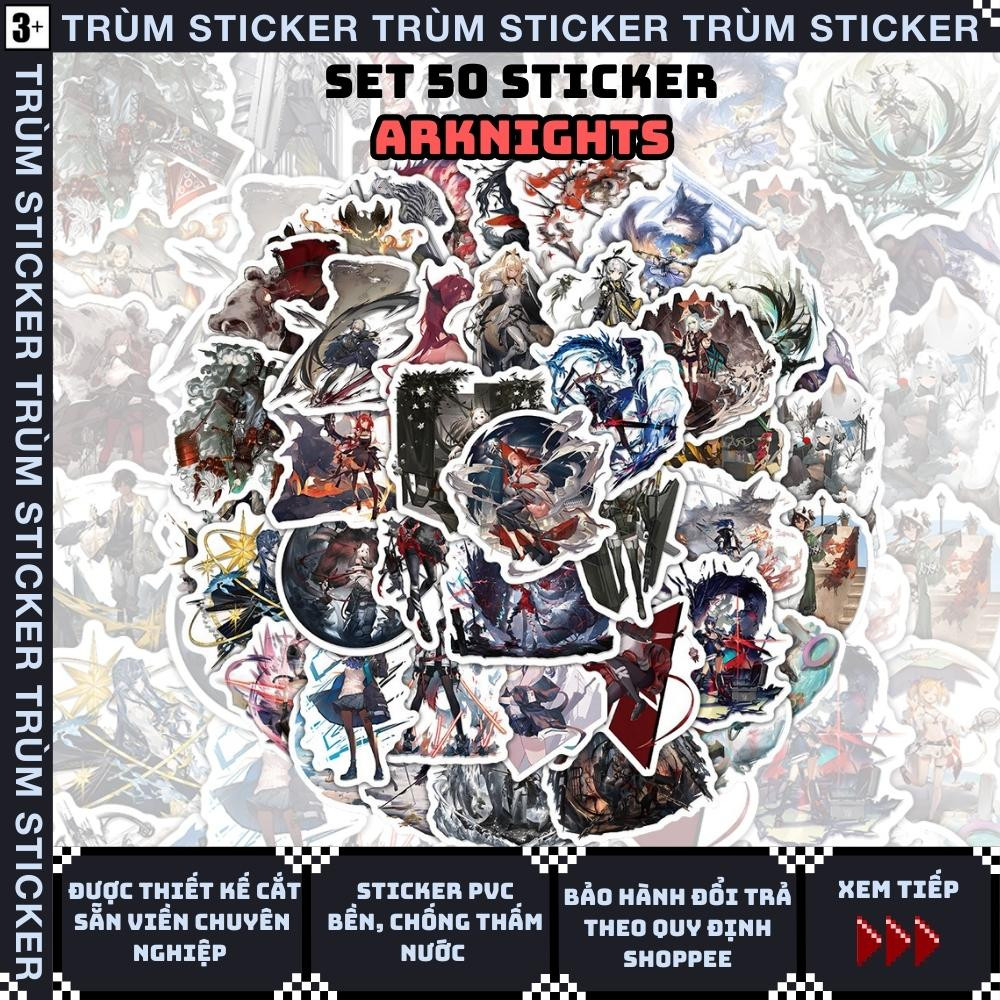 Set 50 Stickers, Hình Dán GAME ARKNIGHTS-game,anime- Trang Trí, Decor ...