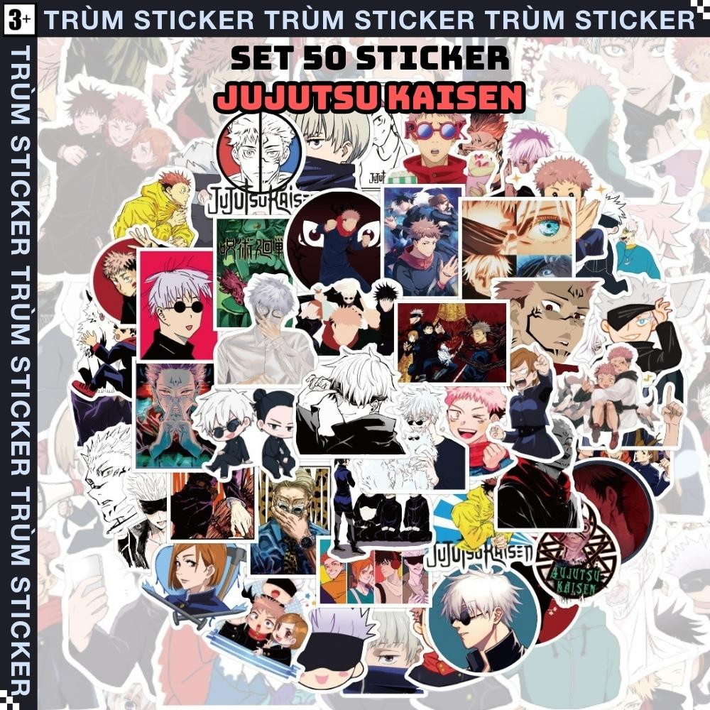 Set 50 Stickers, Hình Dán JUJUTSU KAISEN Hoạt Hình , hot hit - Trang ...
