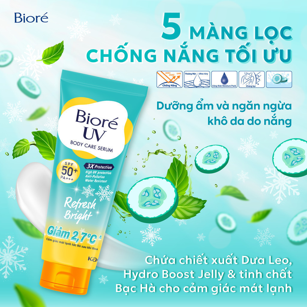 Ảnh Biore UV Serum Chống Nắng Dưỡng Thể Kháng Bụi Sáng Mịn Mát Lạnh 230ml 3