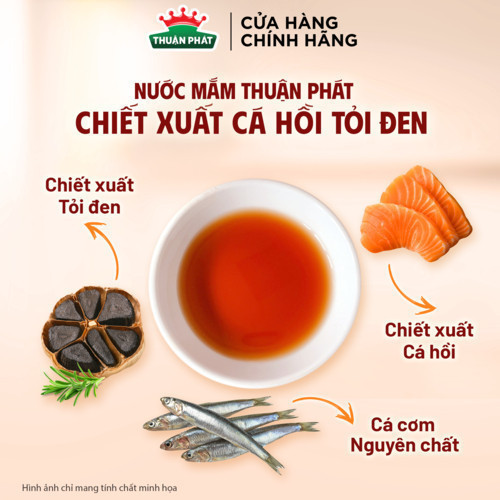 Ảnh Nước mắm Thuận Phát Cá ngừ bào ngư/Cá hồi tỏi đen 490ml - Chiết xuất từ nguyên liệu hảo hạng 3