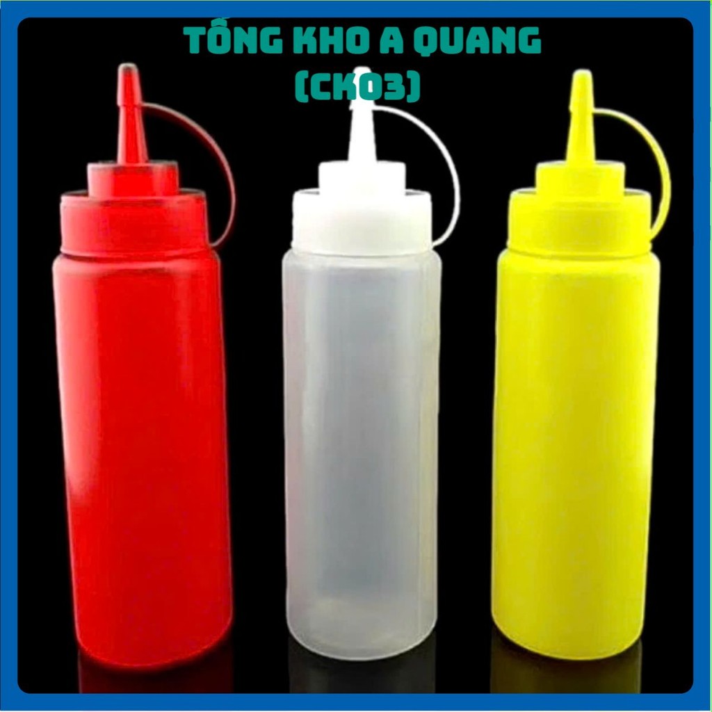 CHAI ĐỰNG NƯỚC SỐT 500ML.  Chai đựng tương ớt tương cà nước sốt nhựa Việt Nhật 500ml - MA: CHAIDUNGSOT1