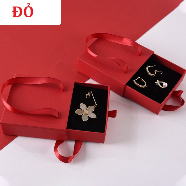 Hộp đựng trang sức JUNO có quai xách in logo từ 500 hộp đựng dây chuyền hộp nhẫn lắc tay JSP