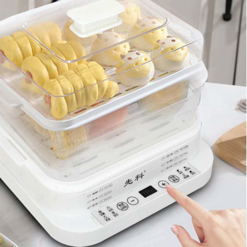Nồi Hấp Điện Cao Cấp 32L Đa Chức Năng 3 Tầng Inox, Công Suất Lớn BH 12 Tháng, Có Hẹn Giờ U21