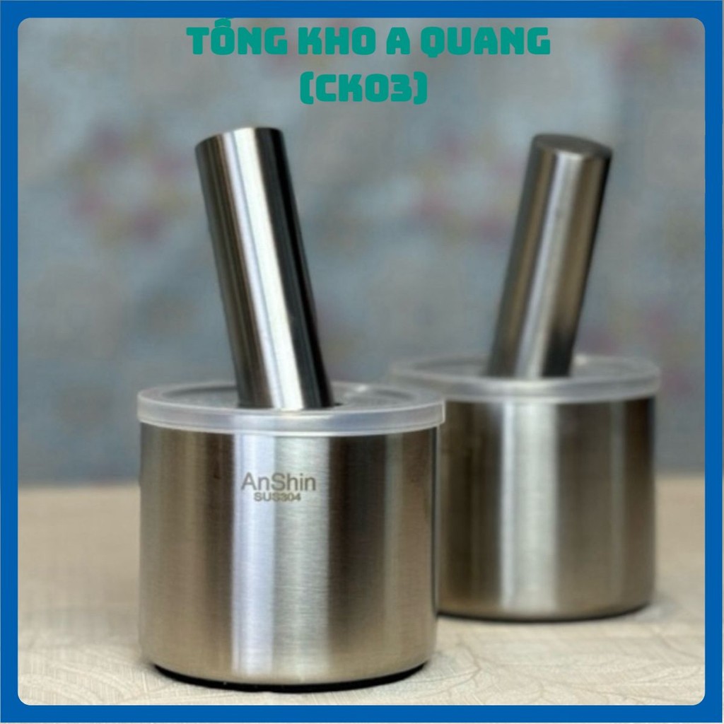 SET CỐI CHÀY BẰNG INOX - Bộ Cối Chày, Chày Cối Bằng Inox Cầm Tay Siêu Tiện Lợi - CHAYCOI297