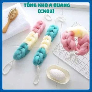 BÔNG TẮM LƯỚI DÀI KÈM DÂY 2 ĐẦU, Bông Tắm Lưới Tròn, Lưới Dài Tạo Bọt Cao Câp hỗ trợ chà lưng - BONGTAMLUOI47