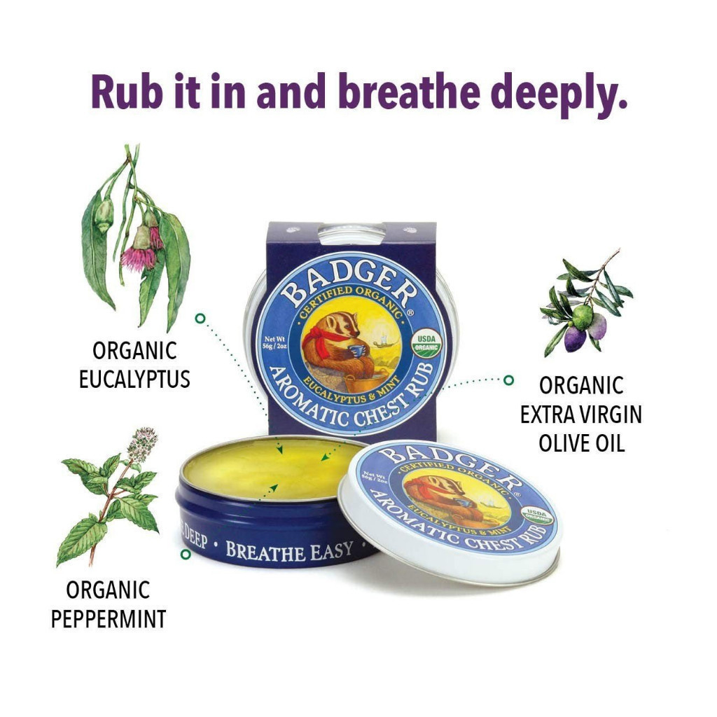 Ảnh Sáp dầu hữu cơ BADGER giúp ấm ngực, ngủ ngon, dưỡng ẩm cho người lớn và trẻ em organic balm - 21g 56g 3