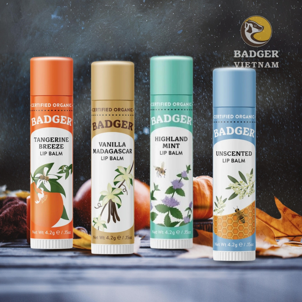 Ảnh Son dưỡng môi hữu cơ BADGER Lip Balm USDA Organic - 4.2g 4