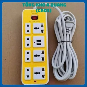 Ổ Cắm Điện Đa Năng 7 Lỗ Kèm 2 Cổng Sạc USB, Ổ ĐIỆN CÓ 2 USB - ODIEN063