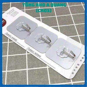 Set 3 Móc Dán Tường Inox Chịu Lực Siêu Dính Treo Đồ , Vật Dụng Đa Năng Tiện Ích Inox 304