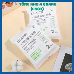 BỊCH 2 KHĂN TẮM NÉN, Khăn Tắm Lớn 70x140cm Dạng Nén Hàng Cao Cấp Sợi Viscose - MA: KHĂNNEN547