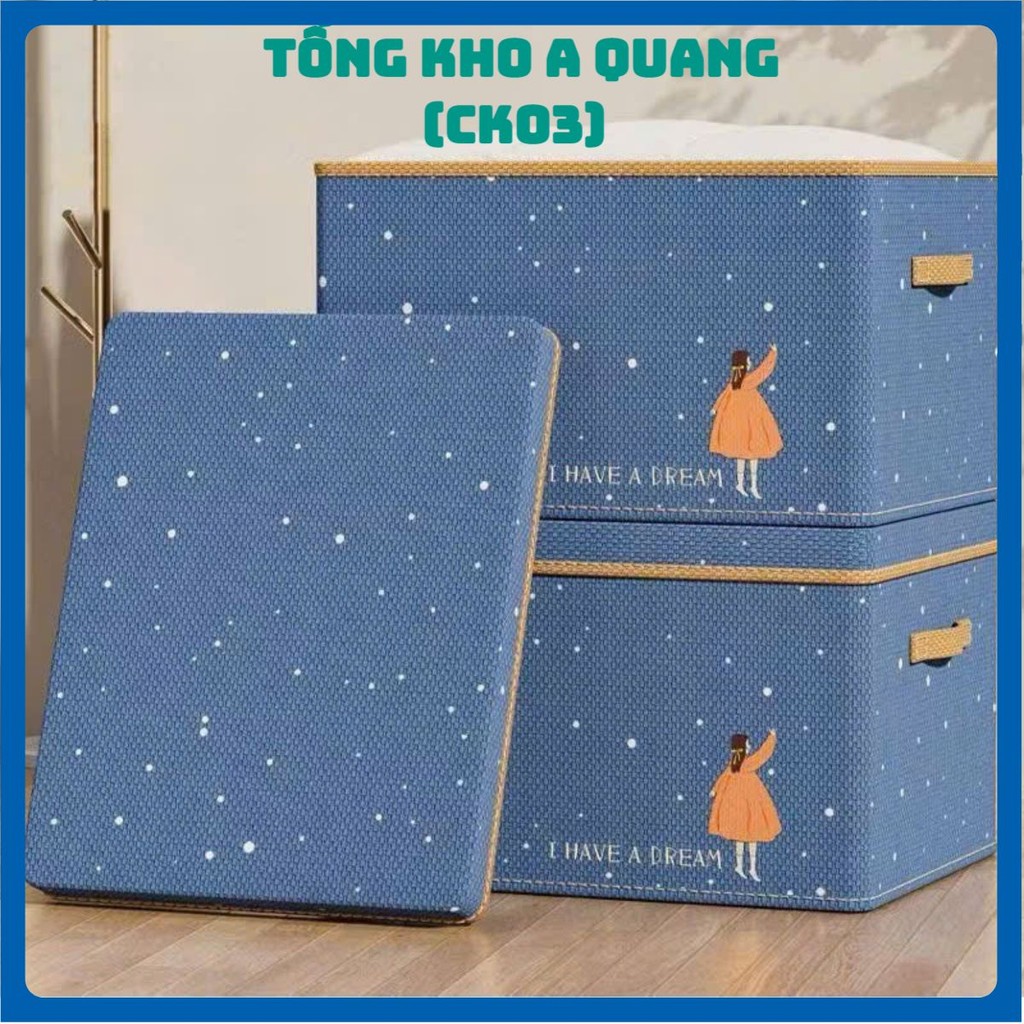 HỘP VẢI ĐỰNG QUẦN ÁO, Hộp vải đựng quần áo không chia ngăn có thể gấp gọn đựng được đồ lót - MA: HOPĐUNGO
