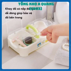 Hộp Nhà Tắm Di Động Lật Ngăn Đôi Hộp Xà Phòng Thoát Nước, KHAY ĐỰNG ĐỒ NHÀ TẮM - KHAY764