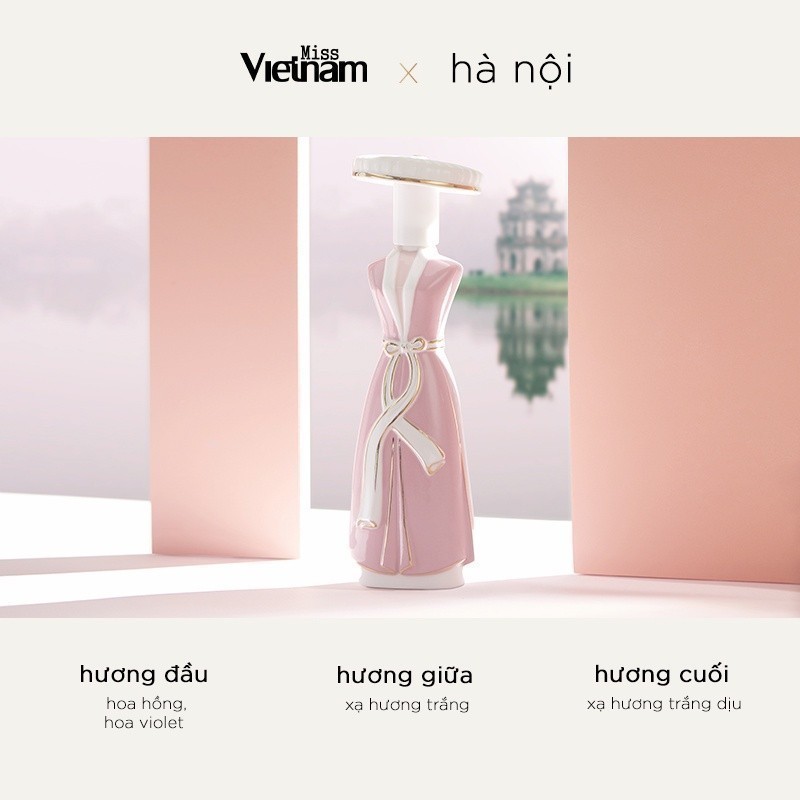 Ảnh Nước hoa nữ Miss Vietnam - Hà Nội N33 - Hộp sứ hồng EDP 35ml 2