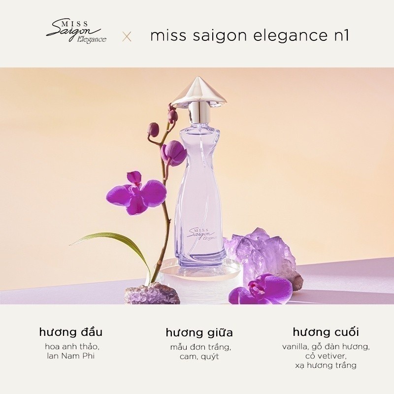 Ảnh Nước Hoa nữ Miss Saigon Elegance Amethyst 50ml - Hương Quyến Rũ 2