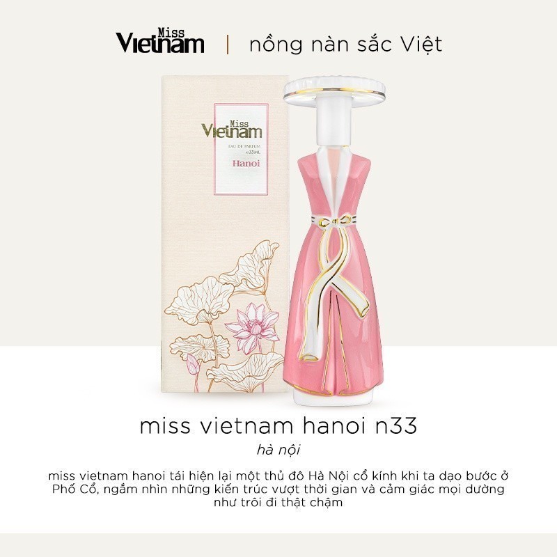 Ảnh Nước hoa nữ Miss Vietnam - Hà Nội N33 - Hộp sứ hồng EDP 35ml 3