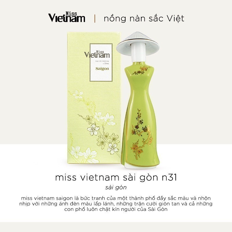 Ảnh Nước hoa nữ Miss Vietnam - Sài Gòn N31 - Hộp xanh lá EDP 35ml 3
