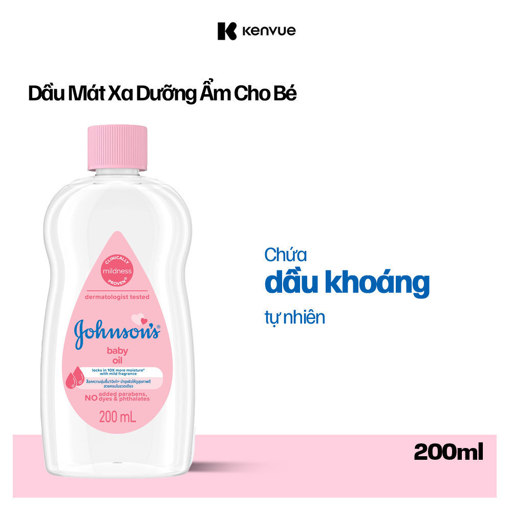 Ảnh Combo 3 Chai Dầu Mát Xa Johnson's Baby Oil 200ml 1