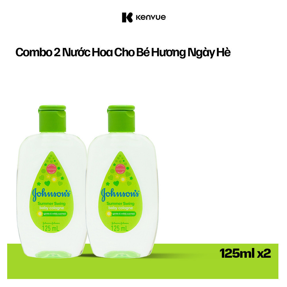 Ảnh Combo 2 Chai Nước Hoa Cho Bé Johnson's Baby Cologne Hương Ngày Hè Summer Swing Baby Cologne 125ml 2