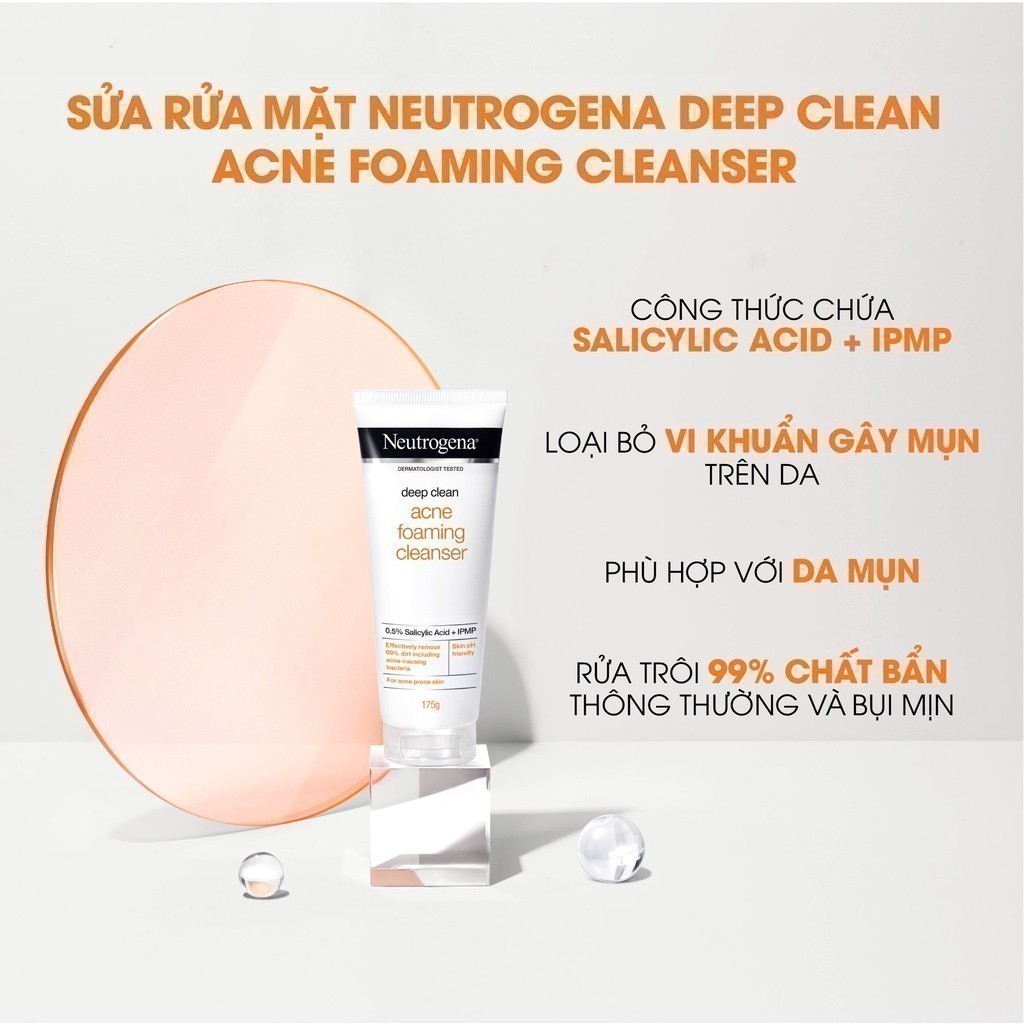 Ảnh Sữa rửa mặt NGỪA MỤN Neutrogena Deep Clean Acne Cleanser 100g 1