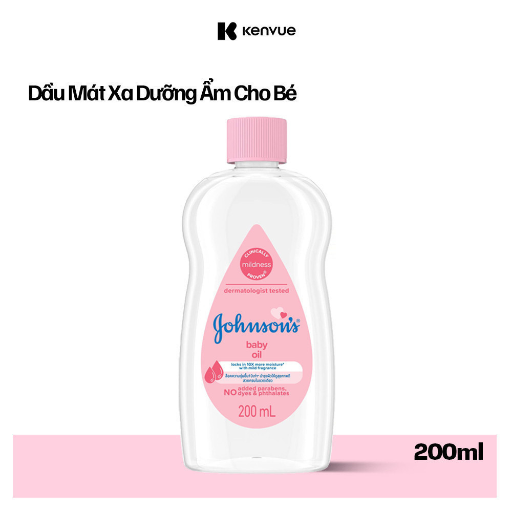Ảnh Dầu mát xa dưỡng ẩm Johnson's baby oil pink 200ml - 100980003 1