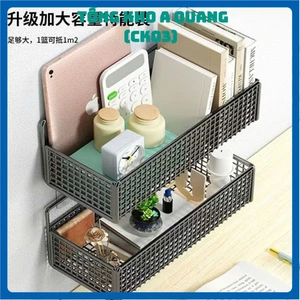 KỆ TREO TƯỜNG NHÀ TẮM, DÁN TƯỜNG Kệ Treo Đồ Đa Năng Hình Chữ Nhật Cao Cấp Không Rỉ Siêu Chắc Kèm miếng dán đôi-MA:KETREO
