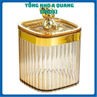 Lọ Đựng Tăm Mini Nắp Gấu Sang Trọng Trang Trí Siêu Sang,  HỘP ĐỰNG HÌNH GẤU - HOP3409