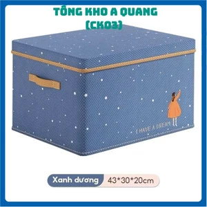 Hộp đựng đồ không ngăn sap xep tu quan ao luôn gọn gàng, HỘP VẢI ĐỰNG QUẦN ÁO - HOP7423