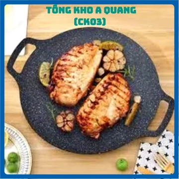CHẢO GANG SIZE 34 , Chảo đá nướng chảo chống dính size 34 cm chảo đá chống dính hàn quốc chao đa nướng chảo nướng đá
