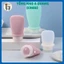 3 Chai Chiết Silicone, Chiết Mỹ Phẩm Du Lịch Đựng Dầu Gội, Dầu Xã, Lọ Sữa Tắm Tiện Lợi Tái Sử Dụng