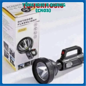 Đèn pin siêu sáng chiếu xa trên 500m, Đèn pin cầm tay có chân đế chống nước, pin trâu