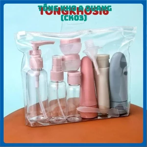 Bộ 11 Lọ Chiết Mỹ Phẩm Du Lịch Tiện Dụng Kèm Túi Đựng 11 Món